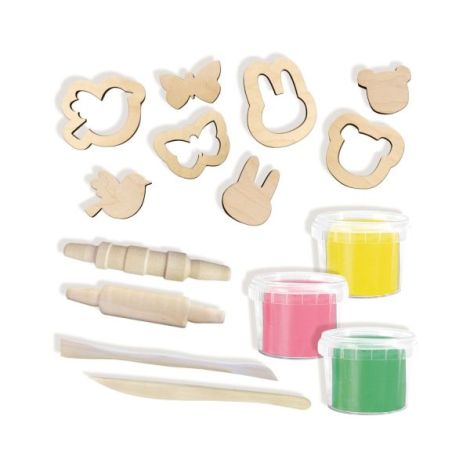 Set creativ - Plastilina eco cu unelte de lemn - poza 2
