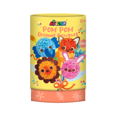 Set creativ Pom Pom - buchet animalute - poza 1