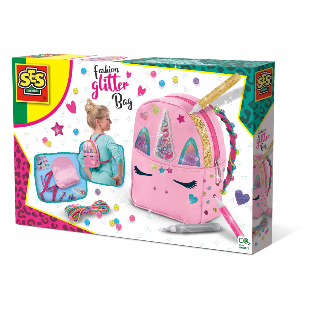 Set creativ Prima mea creatie- Rucsac cu sclipici,+5 ani