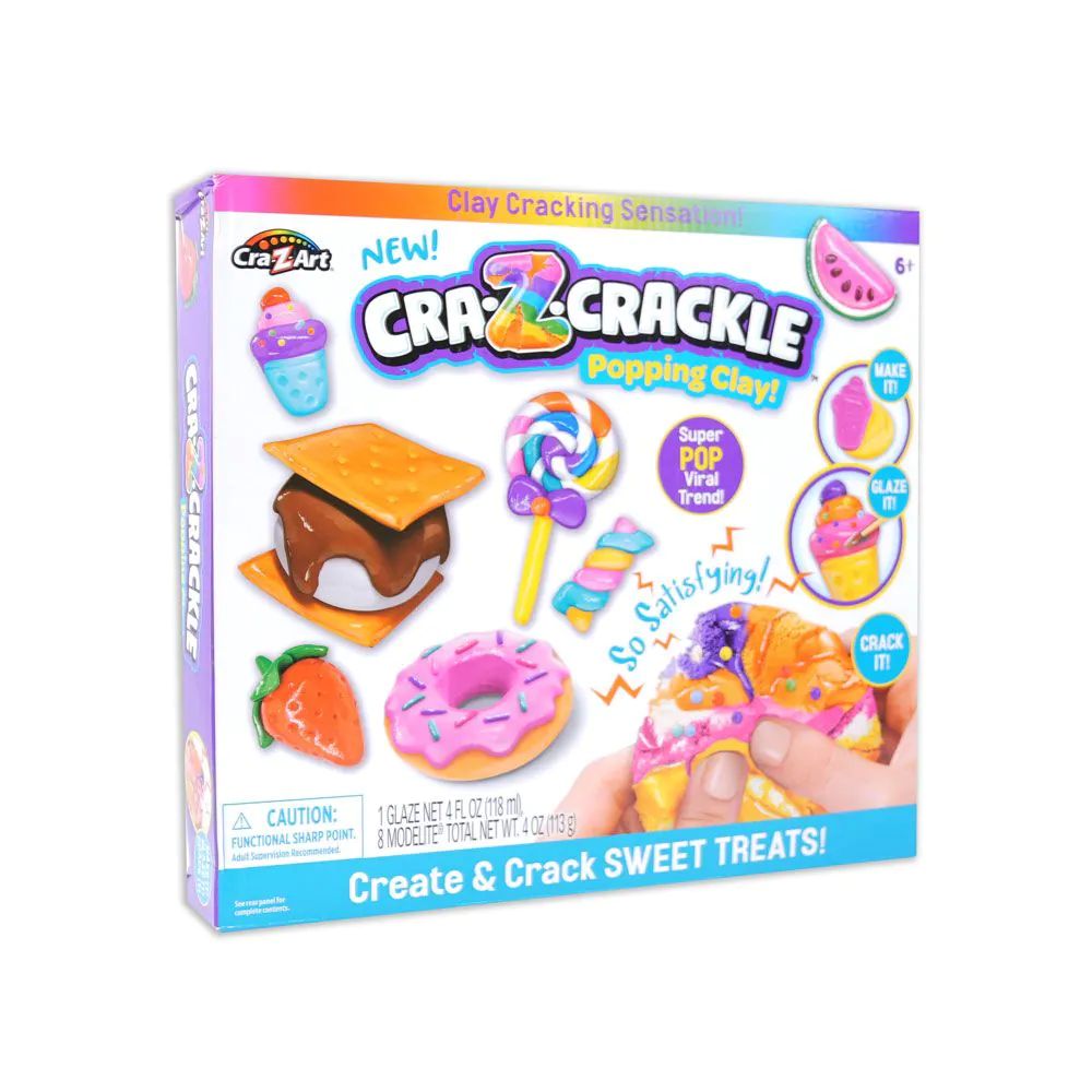 Set creativ produse patiserie din lut CrazArt Cra-Z-Crackle Popping Clay 25074 - poza 1