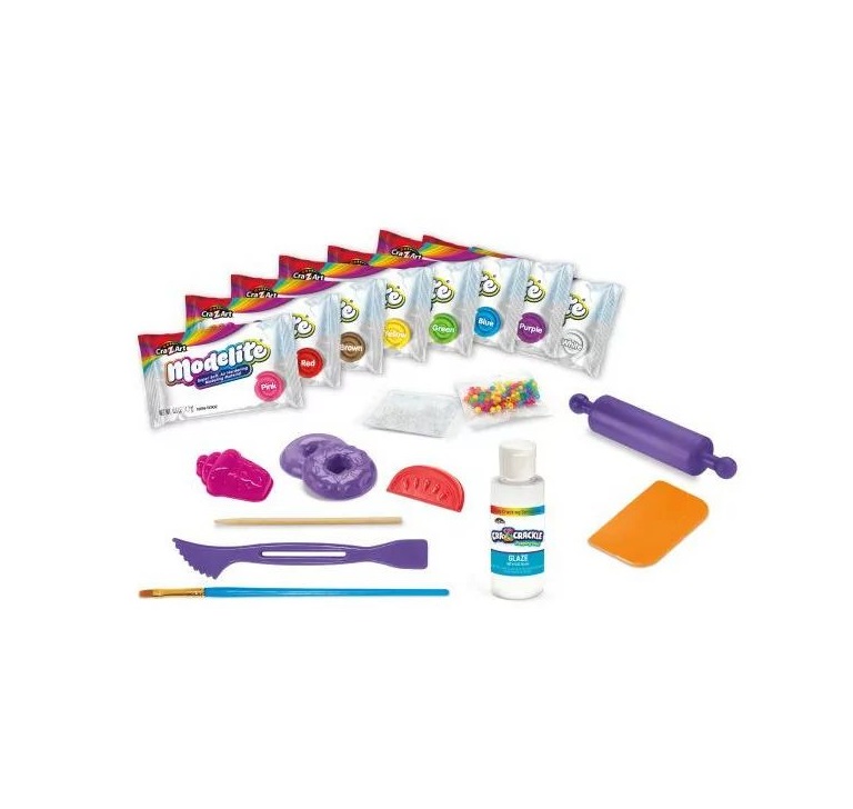 Set creativ produse patiserie din lut CrazArt Cra-Z-Crackle Popping Clay 25074 - poza 2
