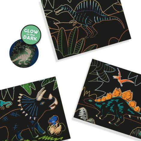 Set creativ - Razuieste Dinozauri Glow-in-the-Dark - poza 5