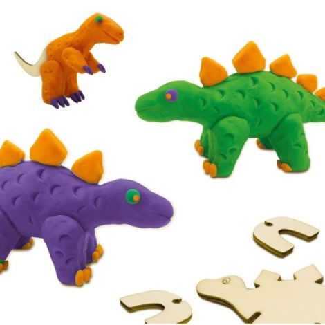Set creativ - Schelete de dinozauri din lemn si plastilina - poza 3