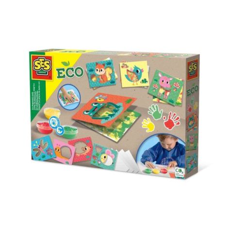 Set creativ - Set acuarele pentru degetele si carduri ECO - poza 1
