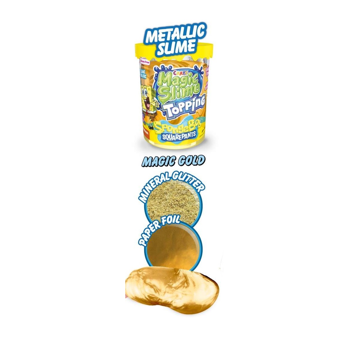 Set creativ slime Craze Magic Slime Topping SpongeBob, diverse modele 70 ml - poza 2