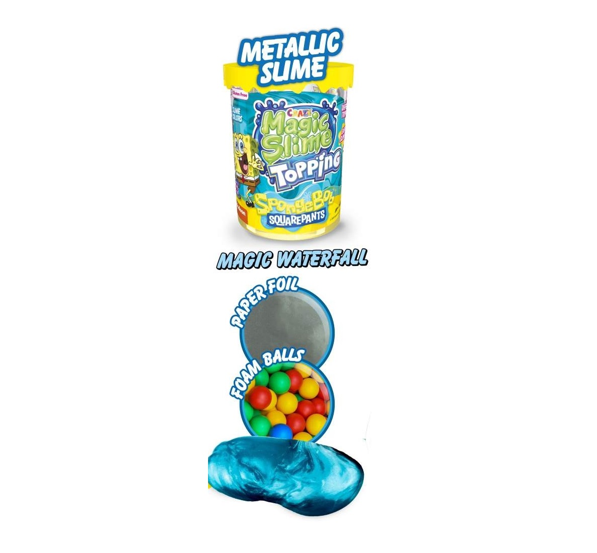 Set creativ slime Craze Magic Slime Topping SpongeBob, diverse modele 70 ml - poza 3