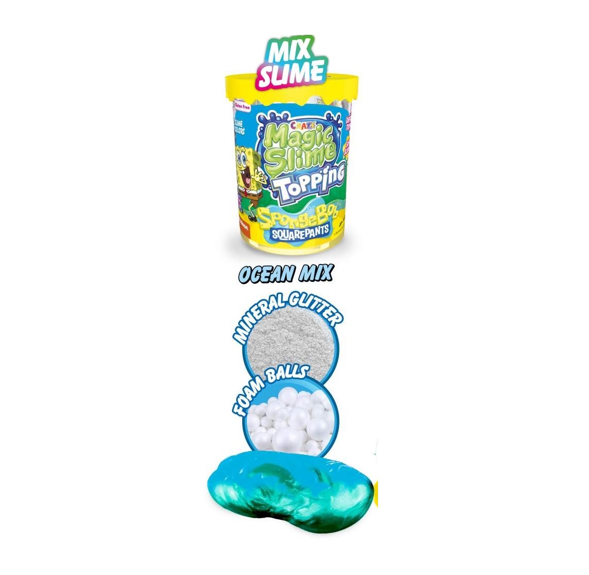 Set creativ slime Craze Magic Slime Topping SpongeBob, diverse modele 70 ml - poza 4