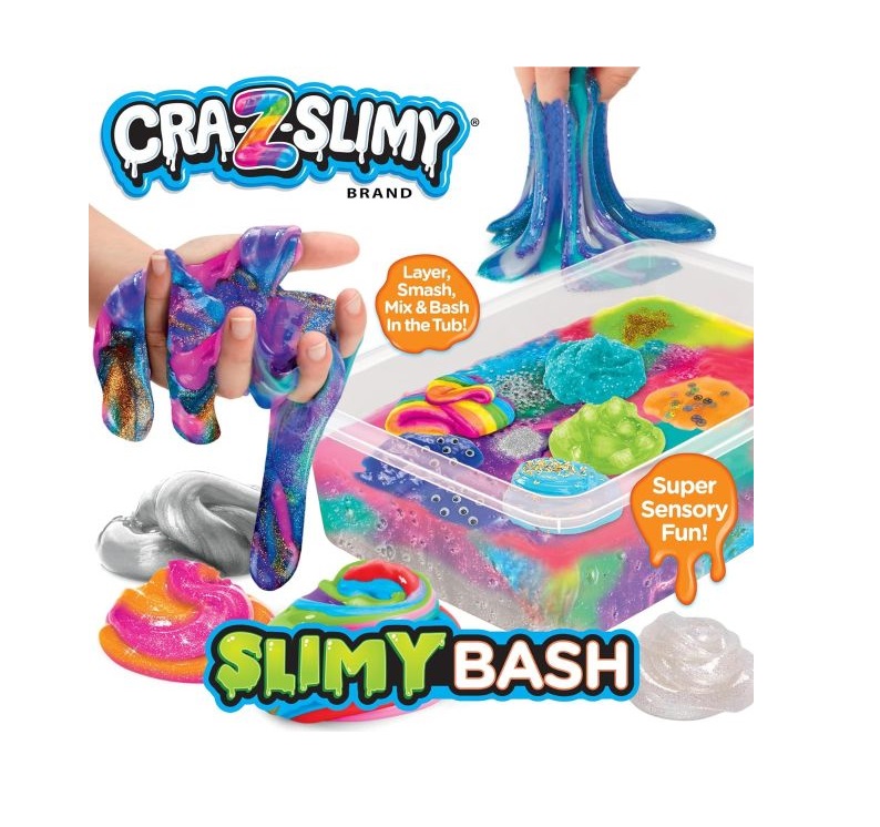 Set creativ Slime in recipient cu capac CrazArt Cra-Z-Slimy Slimy Bash 79558 - poza 4
