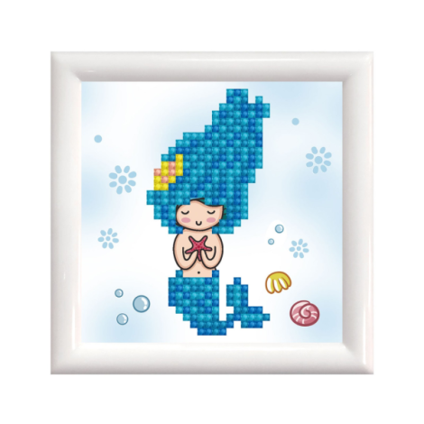 Set creativ tablou cu rama Sea Star, pictura cu diamante - sirena - poza 1