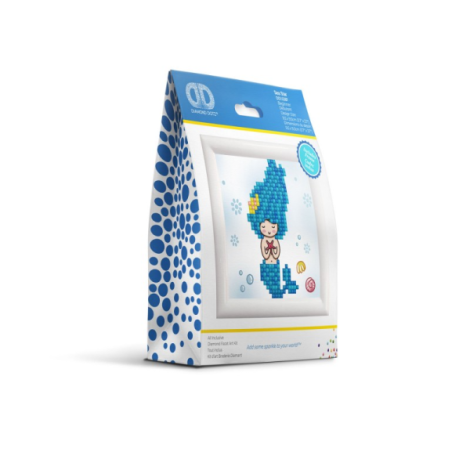 Set creativ tablou cu rama Sea Star, pictura cu diamante - sirena - poza 2