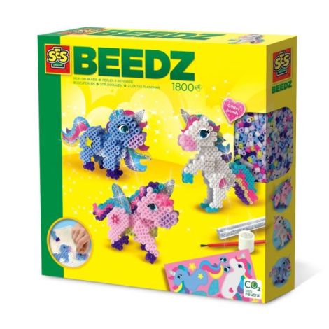 Set creativ - Tablou margele de calcat - Unicorni - poza 1