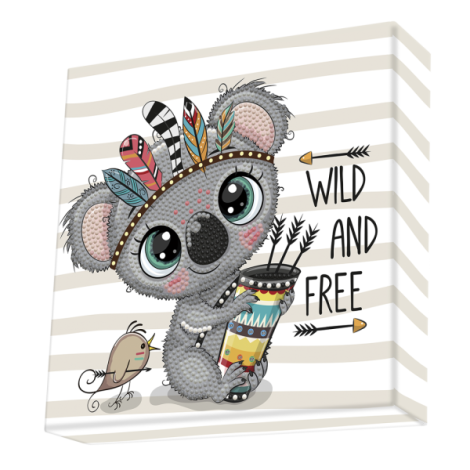 Set creativ tablou Wild and Free, pictura cu diamante - poza 1