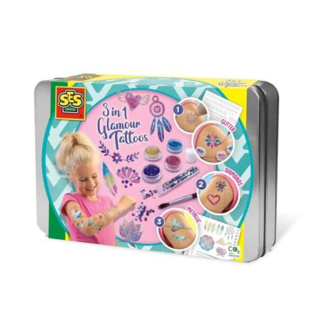 Set creativ - Tatuaje pentru copii de lux 3 in 1 - poza 1