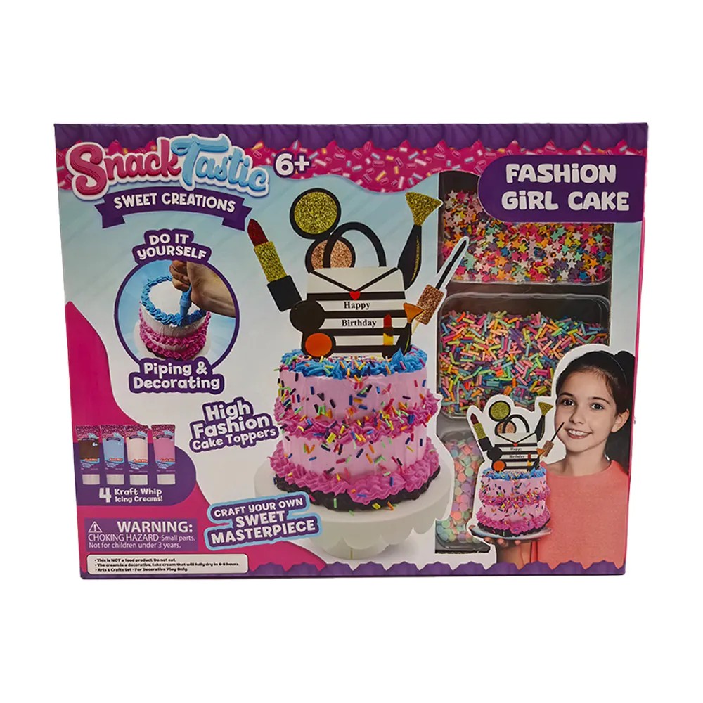 Set Creativ Tort Fashion Girl Snack Tastic Joc de Decorare pentru Copii - poza 1