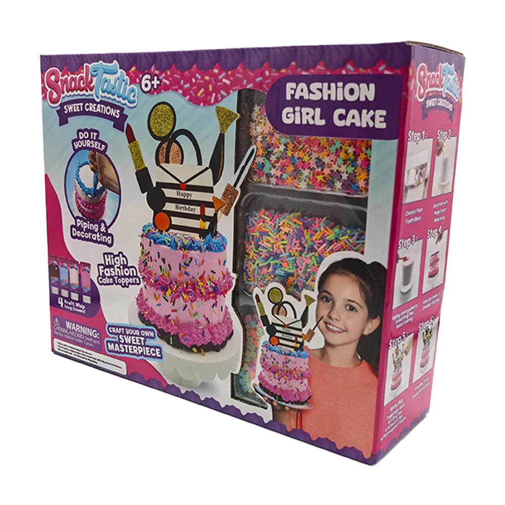 Set Creativ Tort Fashion Girl Snack Tastic Joc de Decorare pentru Copii - poza 3