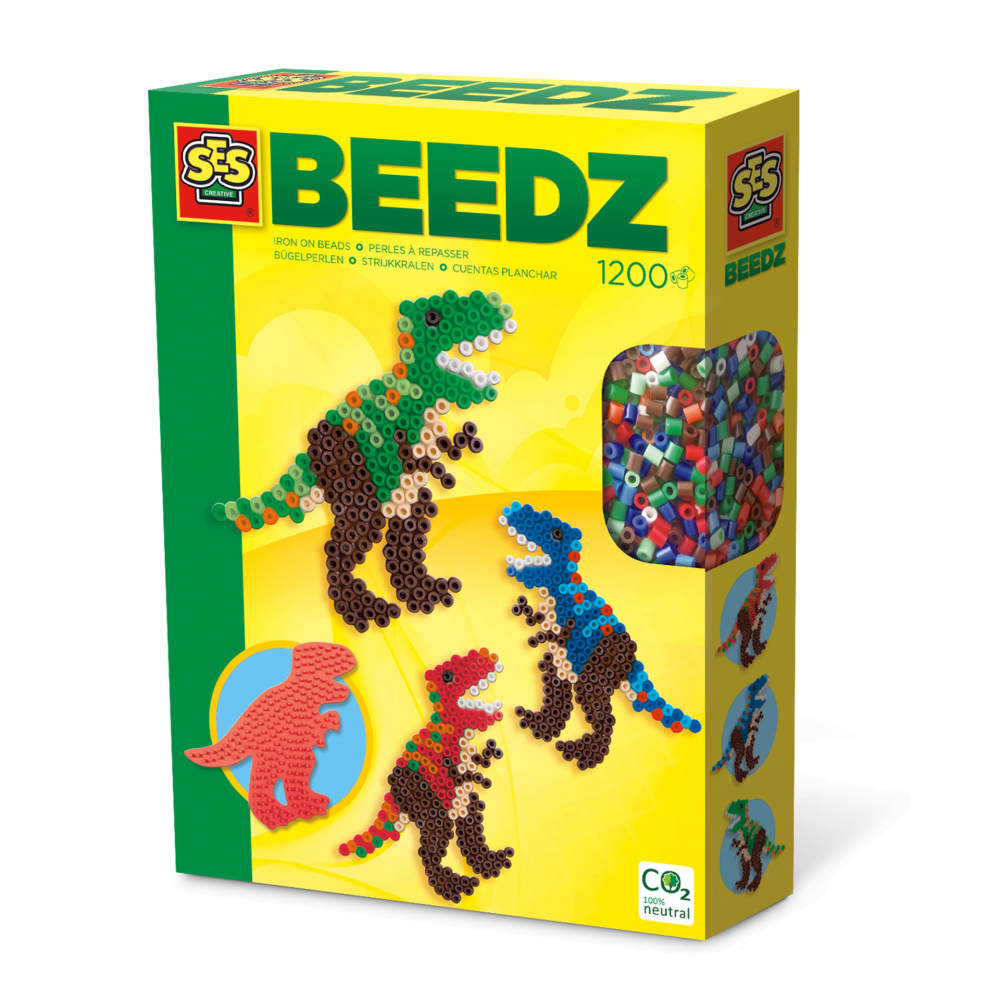 Set creativ1200 margele de calcat cu accesorii incluse,dinozaut T-Rex,+5 ani