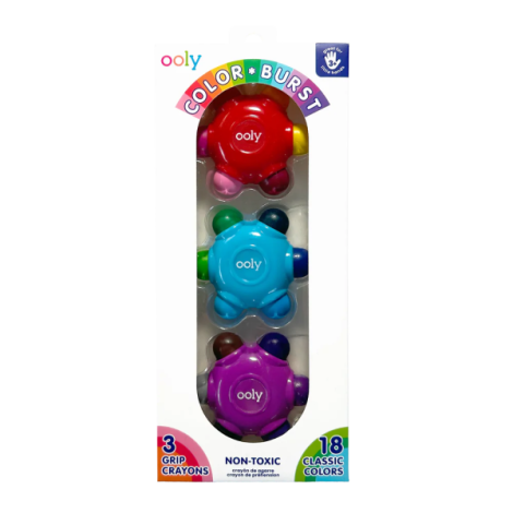 Set creioane cerate multicolore , set de 3 18 culori Grip Crayons