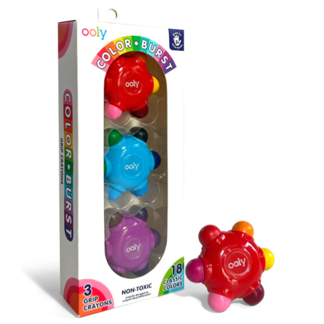 Set creioane cerate multicolore , set de 3 18 culori Grip Crayons - poza 2