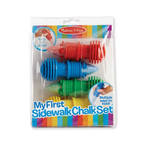 Set creta colorata cu suport pentru asfalt - Melissa & Doug - poza 1