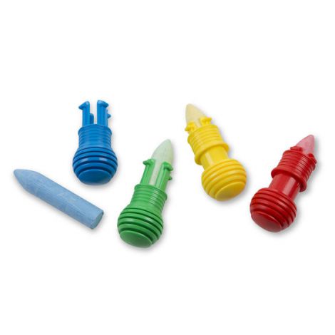 Set creta colorata cu suport pentru asfalt - Melissa & Doug - poza 2
