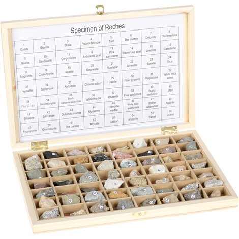 Set cu 56 mostre de roci si minerale, geologie, pentru uz didactic - poza 2