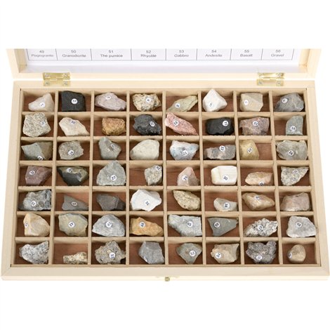 Set cu 56 mostre de roci si minerale, geologie, pentru uz didactic - poza 4