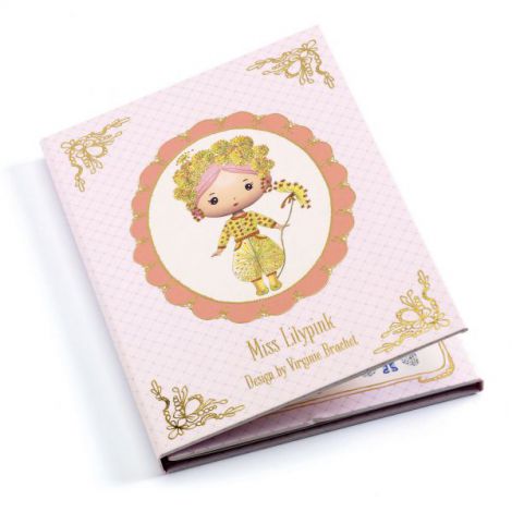 Set cu abtibilduri repozitionabile Djeco, Miss Lilypink - poza 1