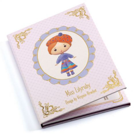 Set cu abtibilduri repozitionabile Djeco, Miss Lilyruby - poza 1