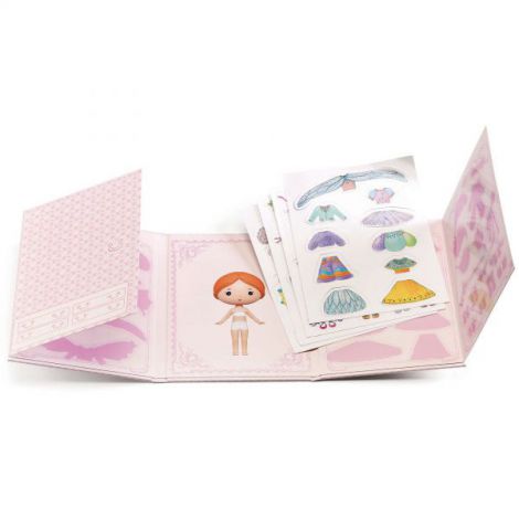 Set cu abtibilduri repozitionabile Djeco, Miss Lilyruby - poza 2