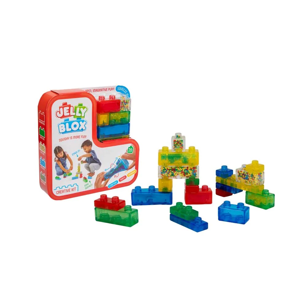 Set cuburi elastice de constructie Jelly Box 20 piese - poza 1