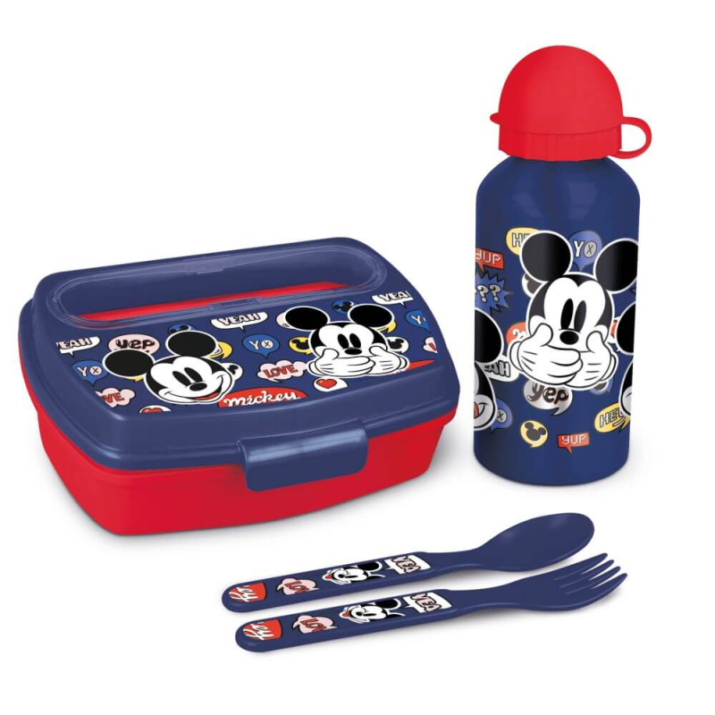 Set cutie sandwich si sticla inox Disney Mickey Mouse - poza 1