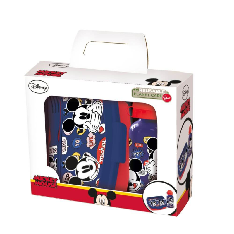 Set cutie sandwich si sticla inox Disney Mickey Mouse - poza 2