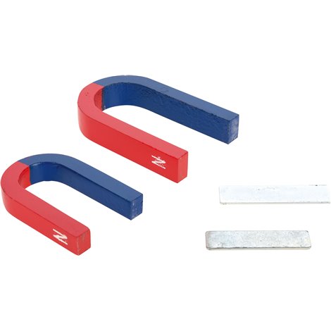 Set de 3 magneti potcoava, forma de U, pentru uz didactic - poza 2