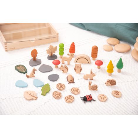 Set de 37 figurine din lemn pentru activitati educative Padurea - poza 3