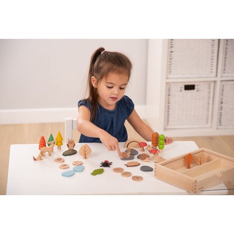 Set de 37 figurine din lemn pentru activitati educative Padurea - poza 4