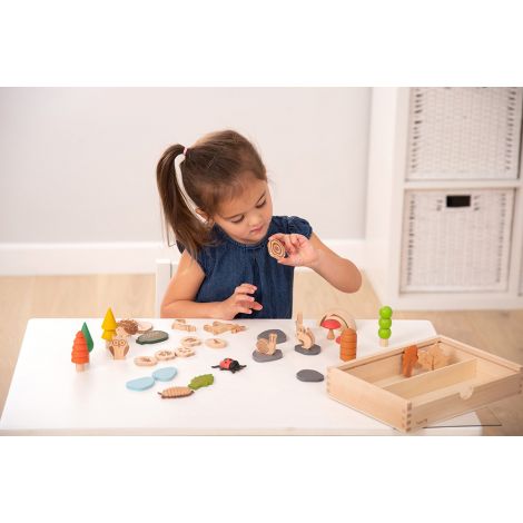 Set de 37 figurine din lemn pentru activitati educative Padurea - poza 5