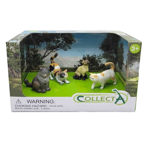Set de 4 figurine pictate manual Pisicute indragite 84218