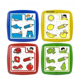 Set de 4 puzzle educative - Miniland - poza 1