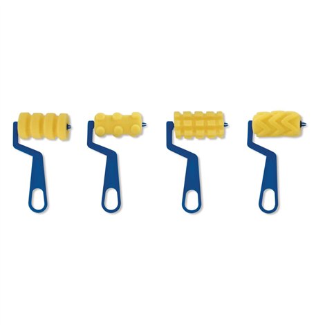 Set de 4 trafaleti din spuma, cu modele diferite, pentru pictura - poza 1