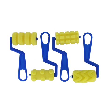 Set de 4 trafaleti din spuma, cu modele diferite, pentru pictura - poza 3