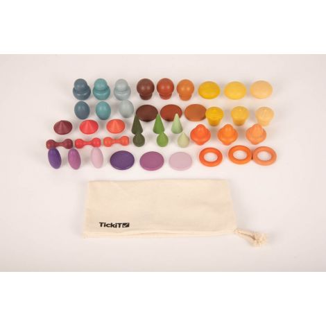 Set de 42 forme din lemn colorate pentru activitati educative Comorile Padurii - poza 5