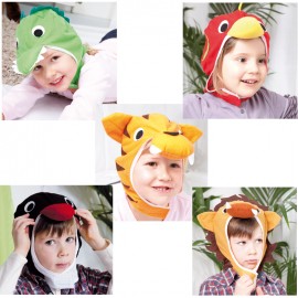 Set de 5 caciulite cu animale - poza 1