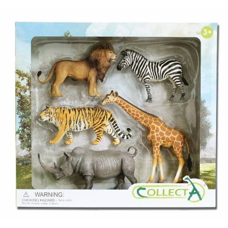 Set de 5 figurine pictate manual Animale din Savana Africana - poza 1