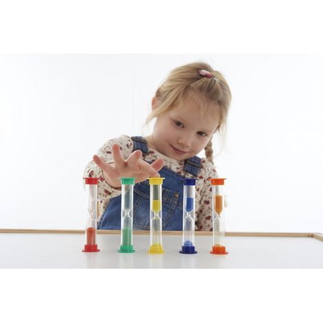 Set de 5 miniclepsidre cu nisip colorat si cronometrare diferita - poza 3