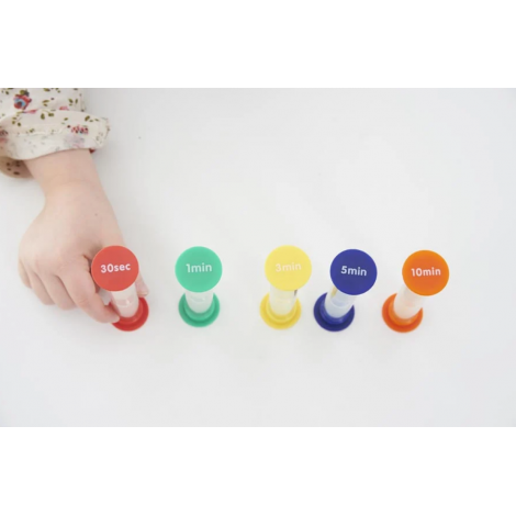 Set de 5 miniclepsidre cu nisip colorat si cronometrare diferita - poza 4