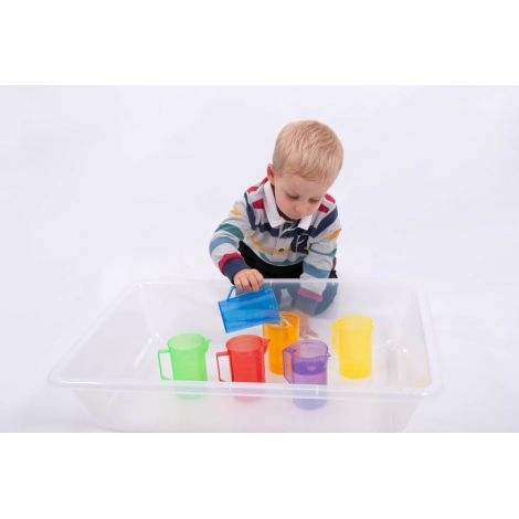 Set de 6 carafe translucide colorate pentru activitati senzoriale - poza 2