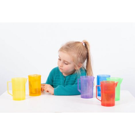 Set de 6 carafe translucide colorate pentru activitati senzoriale - poza 3