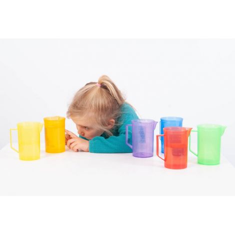 Set de 6 carafe translucide colorate pentru activitati senzoriale - poza 4