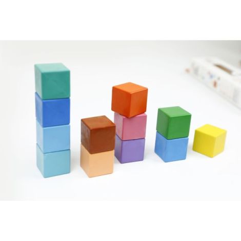 Set de 6 creioane cerate in forma de cub, Haku Yoka - culori ocean - poza 3