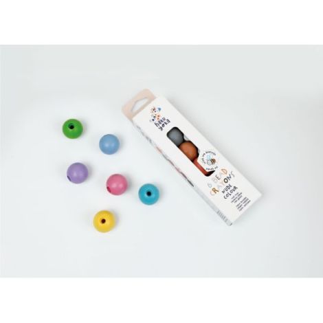 Set de 6 creioane cerate in forma de margele, Haku Yoka - culori Macarons - poza 2